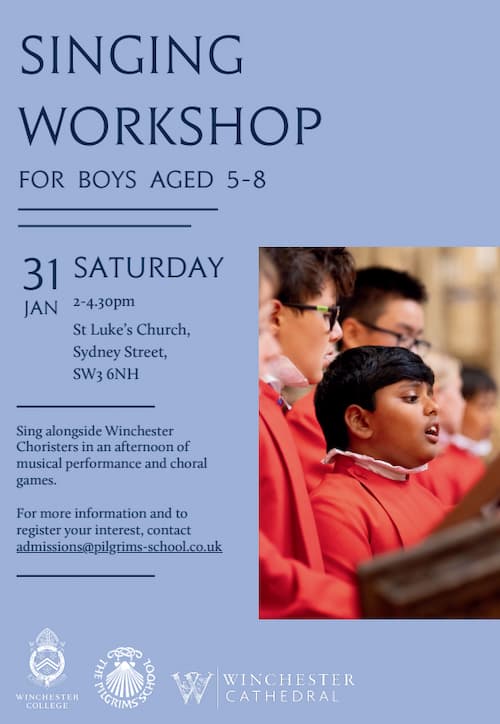 London Singing Workshop for boys age 5-8  